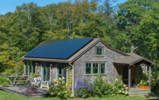 Evergreen Residential Solar array on a house rooftop.