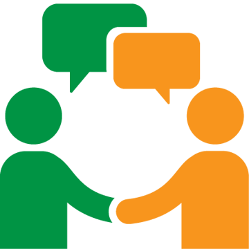 Customer consultation icon representing Home & Energy Solutions of Florida' expert solar advice and planning services in Florida