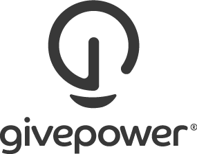 GivePower logo features a stylized power symbol above the text 'givepower'.