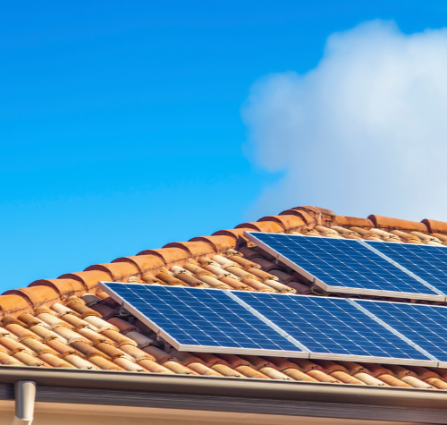 Solar installation on a home