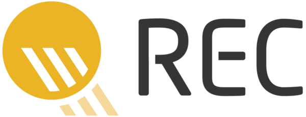 REC Solar logo: high-efficiency solar panels